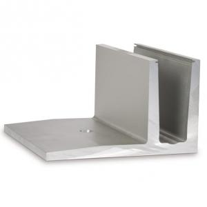 Guarda glazen balustrade vloermontage met hoek