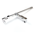 Stabilisatiestang set vierkant glas/wand met T-adapter 1200 mm - Chroom