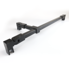 Stabilisatiestang set vierkant glas/glas met T-adapter 1200 mm - Zwart