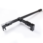 Stabilisatiestang set vierkant glas/wand met T-adapter 1200 mm - Zwart