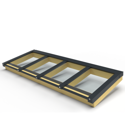 Complete 4 vaks lessenaars lichtstraat op maat met 6-13-44.2 HR++ veiligheidsglas