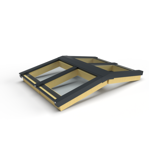 Zelfbouw lichtstraat 4 vak zadeldak 1810x2100mm