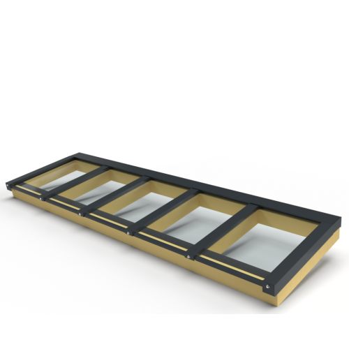 Complete 5 vaks lessenaars lichtstraat op maat 6-13-44.2 ZHR++ zonwerend veiligheidsglas