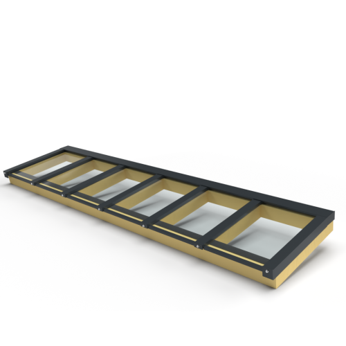 Complete 6 vaks lessenaars lichtstraat op maat 6-13-44.2 ZHR++ zonwerend veiligheidsglas