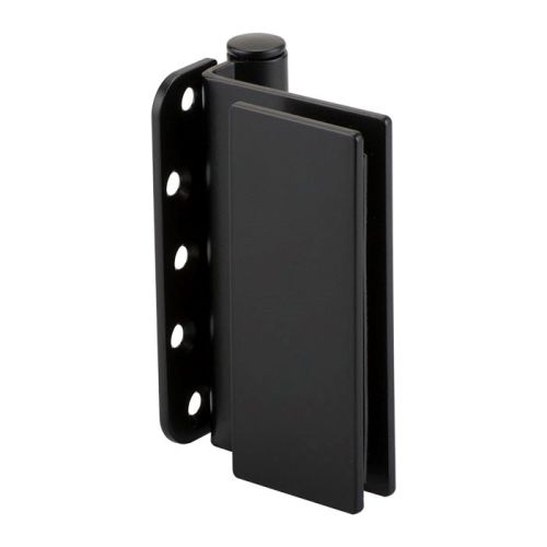 Binnendeurscharnier glas/wand 90° enkelwerkend - Zwart