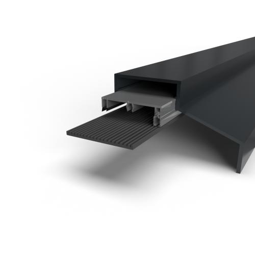 Complete profielset zijkant schuin glazen dak veranda