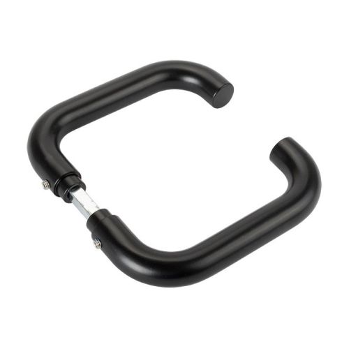 Deurkruk afgerond - Zwart