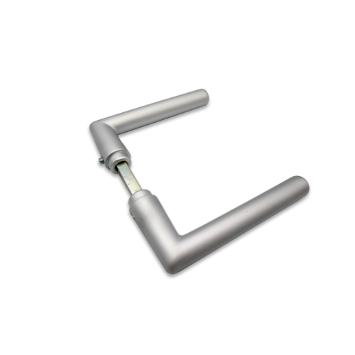 Deurkruk rond, haaks - Aluminium 