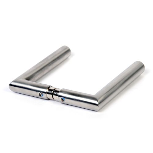 Deurkruk rond, haaks - RVS 