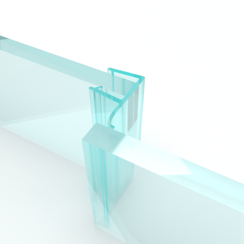 Douchedeurafdichting met lip 