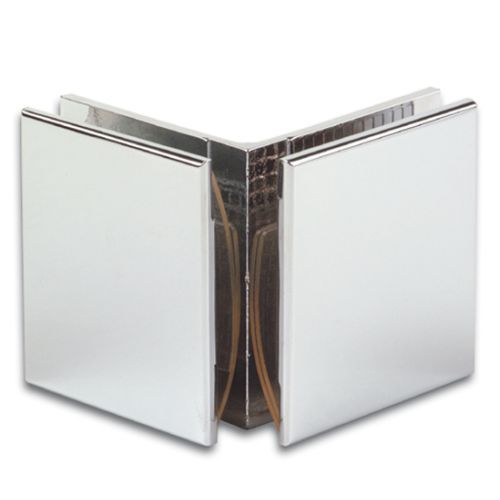 Hoekverbinder Bilbao 90° glas/glas - Chroom
