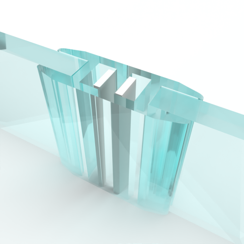 Douchedeurafdichting met wit magneetprofiel deurvleugel rechtlijnig 180°