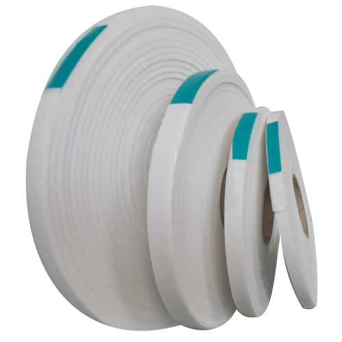 Keraband 9x4mm glasband - Rol 50 meter - Wit