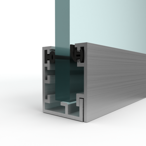 Klikprofiel 25X26X25 incl. kliklat & beglazingsrubbers