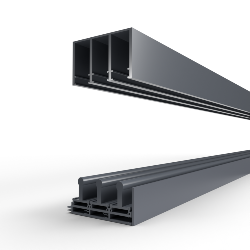 Railsysteem glazen veranda schuifwand - 3 spoor