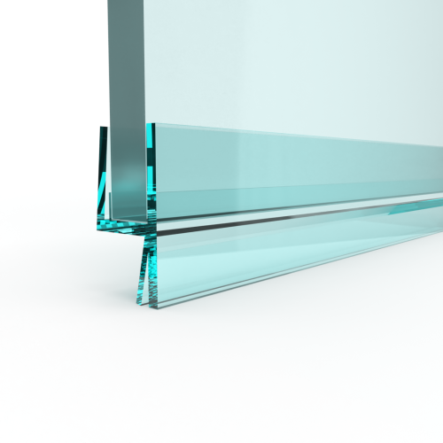 Douchedeurafdichting met deurvleugel rechtlijnig 180°