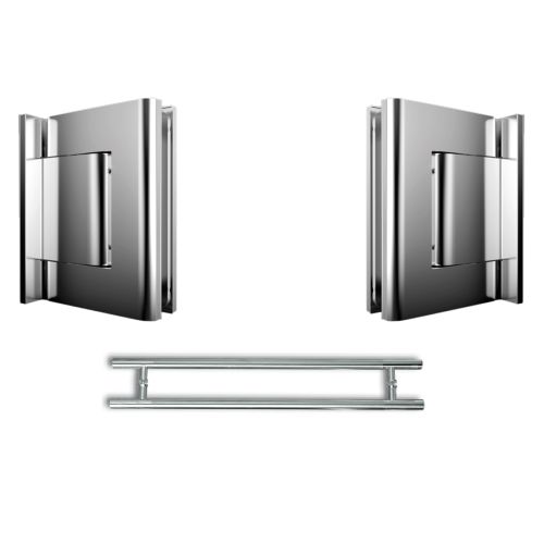 Binnendeurset dubbelwerkend scharnier Biloba 8010 JC met T greep