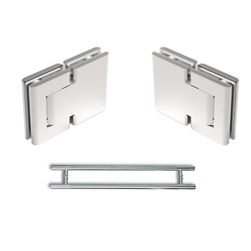 Binnendeurset dubbelwerkend scharnier Biloba 8015 JC met T greep