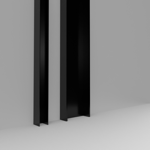 Sluitstijlset veranda schuifwand - 4 spoor zwart