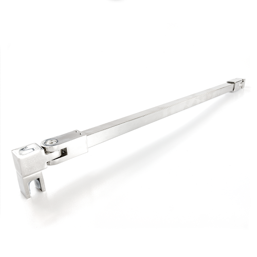 Stabilisatiestang set vierkant glas/wand 1000 mm - Chroom