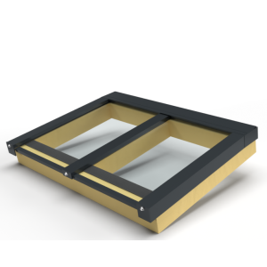 Complete 2 vaks lessenaars lichtstraat op maat met 6-13-44.2 veiligheidsglas