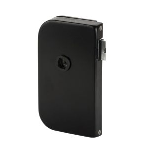 Staand afgerond middenslot - Zwart