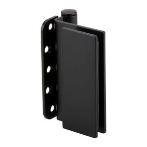 Binnendeurscharnier glas/wand 90° enkelwerkend - Zwart