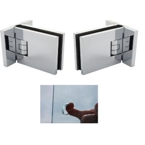 Douchedeur beslagset Flamea+ met vingergat tweezijdig