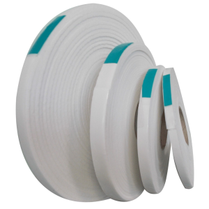 Keraband 9x4mm glasband - Rol 50 meter - Wit