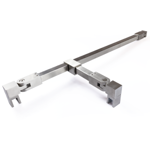 Stabilisatiestang set vierkant glas/wand met T-adapter 1200 mm - RVS