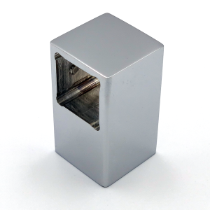 Stabilisatiestang vierkant T-adapter - Chroom